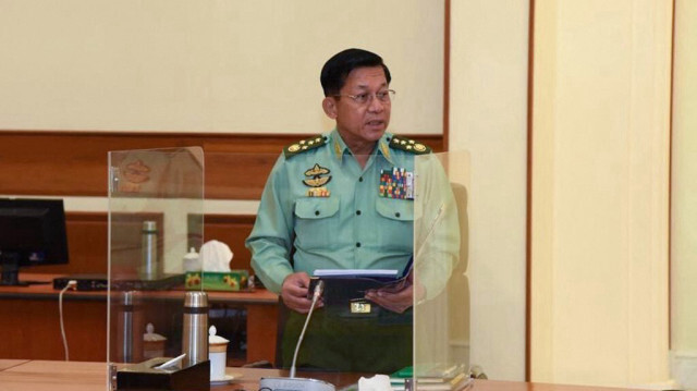 Le chef de la junte du Myanmar, Min Aung Hlaing.