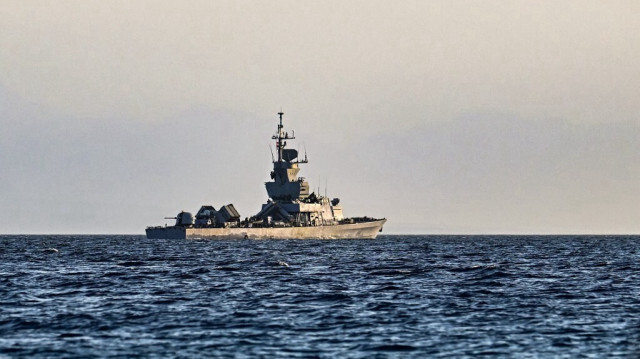 Navire israélien patrouillant dans la mer Rouge, le 6 décembre 2023.