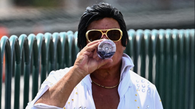 Un imitateur d'Elvis Presley à Las Vegas, Nevada, le 30 juillet 2023.