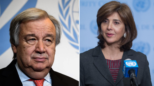 BM Genel Sekreteri Antonio Guterres - Eski Kolombiya Dışişleri Bakanı Maria Angela Holguin Cuellar
