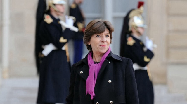 La ministre française des Affaires étrangères et européennes, Catherine Colonna, arrive au palais de l'Élysée à Paris, le 5 janvier 2024.