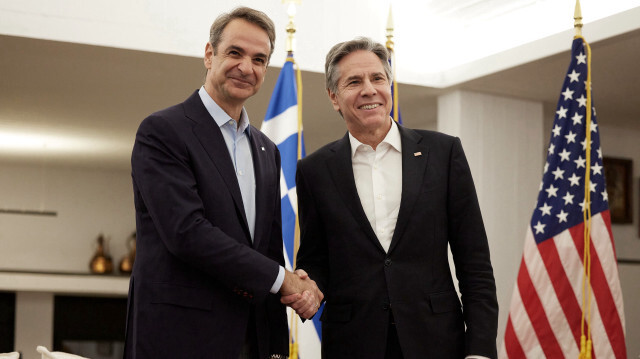 Yunanistan Başbakanı Kiryakos Miçotakis - ABD Dışişleri Bakanı Antony Blinken