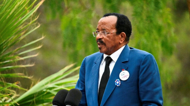 Le président camerounais Paul Biya lors d'une cérémonie marquant le 80e anniversaire du débarquement des Alliés en Provence à Boulouris-sur-Mer, dans le sud-est de la France, le 15 août 2024.