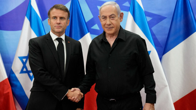 Fransa Cumhurbaşkanı Macron - İsrail Başbakanı Netanyahu (Foto: Arşiv)