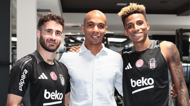 Beşiktaş'ın Portekizli futbolcuları Rafa Silva, Joao Mario ve Gedson