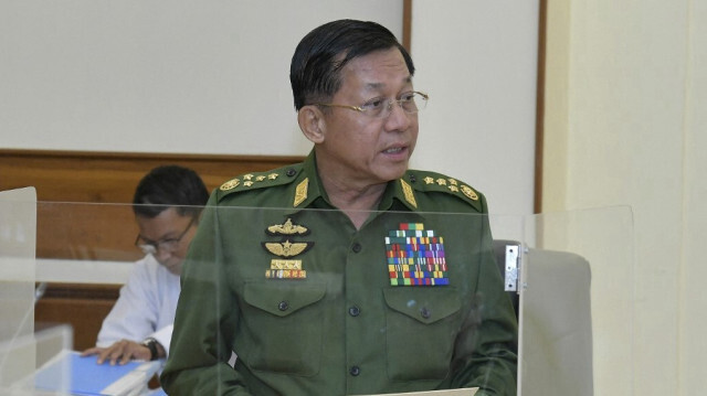 Le chef de la junte du Myanmar, Min Aung Hlaing.