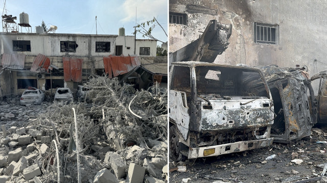 İşgalci İsrail'in savaş uçakları, Nebatiye Belediyesi ve Nebatiye Belediyeleri Birliği binalarını bombalamıştı.