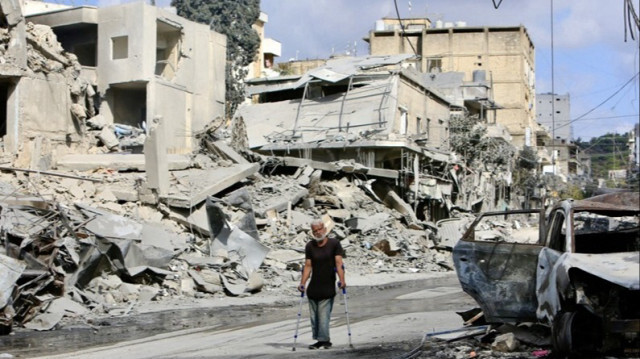 La ville de Nabatieh après les frappes aériennes israéliennes dans le sud du Liban.