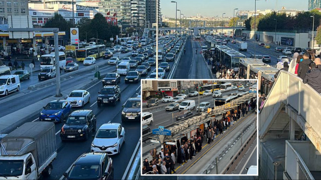 Kentin bazı noktalarında trafik yoğunluğu arttı. 