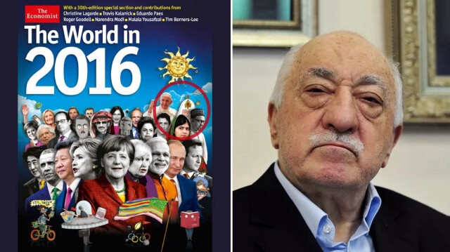 The Economist'in 2016'daki kapağında yer alan Fetullah Gülen simalı kardinal.