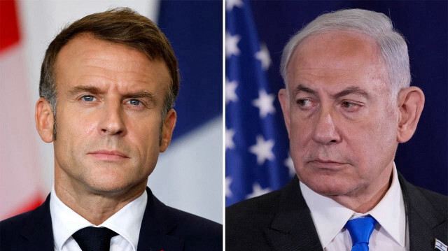 Le président français Emmanuel Macron et le Premier ministre israélien Benjamin Netanyahu.