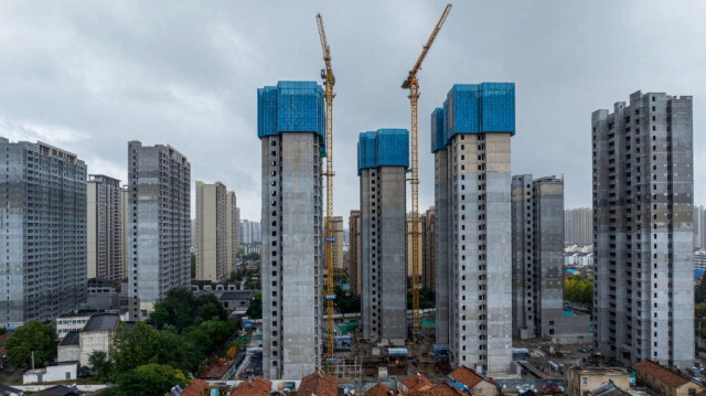 Un complexe résidentiel en construction à Huaian, dans la province de Jiangsu, dans l'est de la Chine.