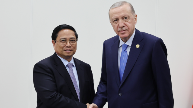 Pham Minh Chinh - Cumhurbaşkanı Recep Tayyip Erdoğan