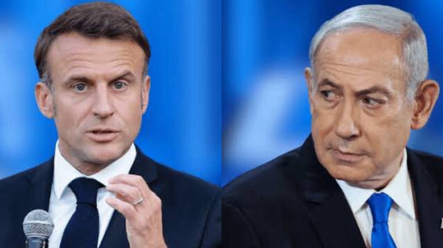 Le président français Emmanuel Macron et le Premier ministre israélien Benjamin Netanyahu.