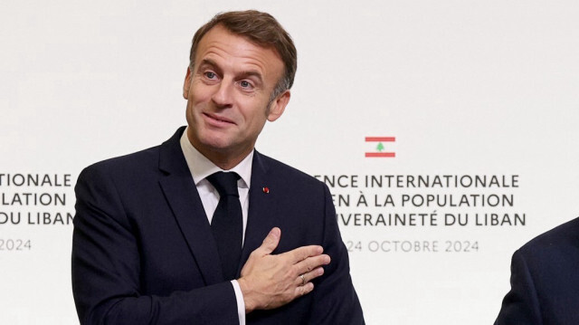 Le président de la République française, Emmanuel Macron lors de la conférence internationale en soutien au Liban, à Paris, le 24 octobre 2024.