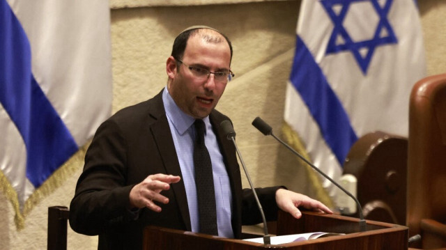 Simcha Rotman, s'exprime lors d'une réunion du Parlement (Knesset), le 10 juillet 2023.