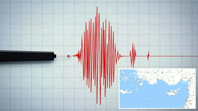 Akdeniz'de 4 büyüklüğünde deprem meydana geldi.