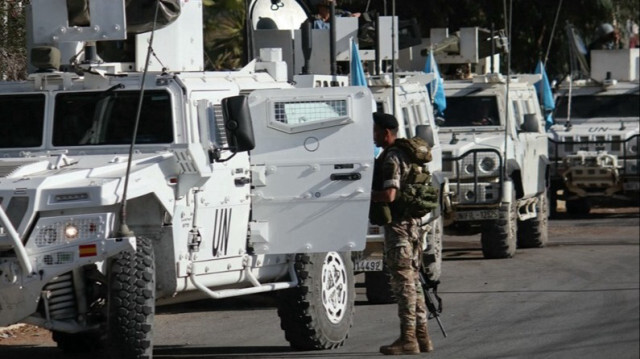 Les Forces Intérimaires des Nations Unies au Liban (FINUL) dans le sud du Liban.