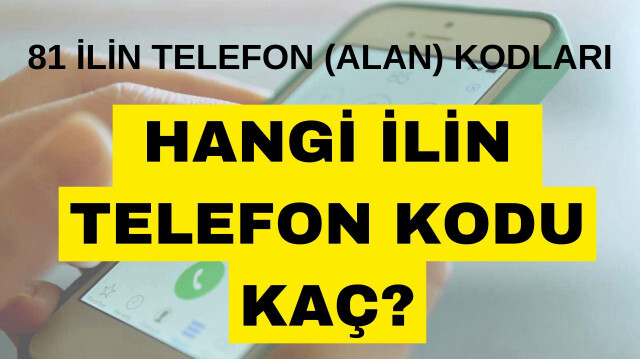 81 ilin telefon alan kodları