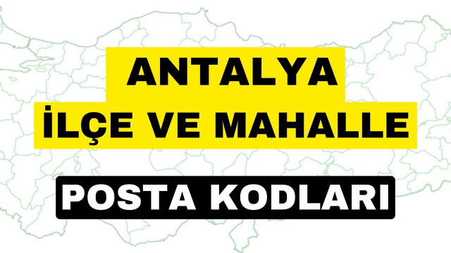 Antalya posta kodları