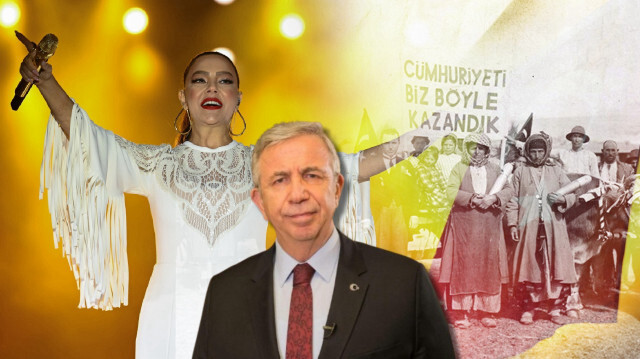 Sanatçı Ebru Gündeş Ankara'da 29 Ekim Cumhuriyet Bayramı kutlamaları kapsamında konser verdi.