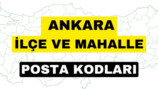 Ankara posta kodları