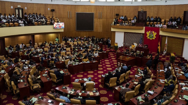 Vue générale du parlement ghanéen à Accra, le 31 juillet 2019.