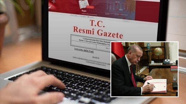 Cumhurbaşkanı Recep Tayyip Erdoğan tarafından imzalandı.