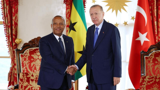 Cumhurbaşkanı Erdoğan ve Sao Tome ve Principe Başbakanı Trovoada