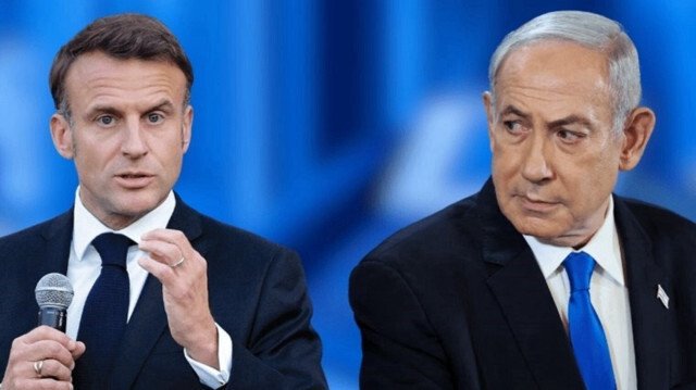 Fransa Cumhurbaşkanı Macron, Gazze Kasabı Netanyahu.