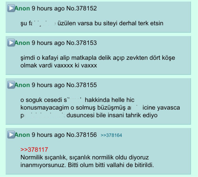 Öldürülen genç kadınlar hakkındaki iğrenç yorumlar.