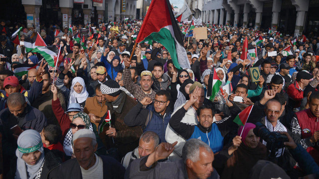 الرباط.. عشرات الآلاف يتظاهرون تضامنا مع فلسطين ولبنان