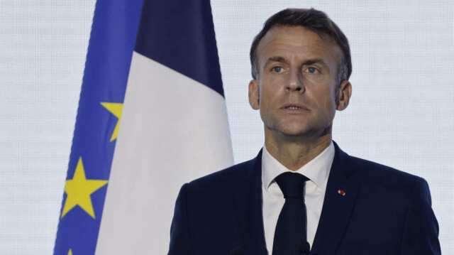 Le président français Emmanuel Macron tient une conférence de presse à la fin de la session de clôture du 19e Sommet de la Francophonie au Grand Palais à Paris, le 5 octobre 2024.