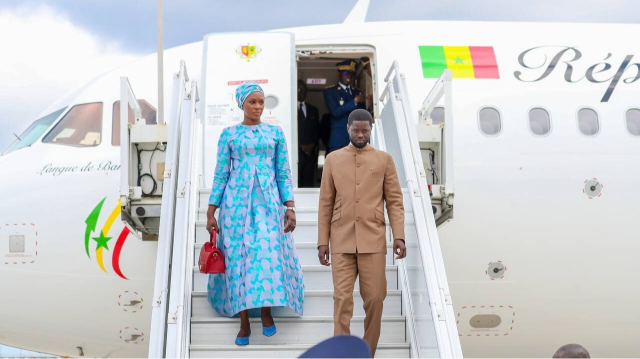 Le Président de la République du Sénégal, Bassirou Diomaye Faye, et son épouse, Marie Khone Faye.