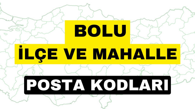 Bolu posta kodu