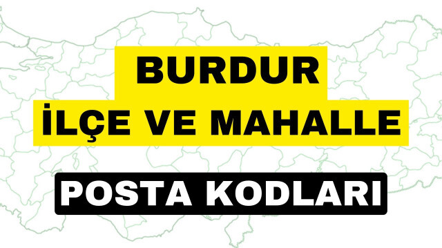 Burdur posta kodları