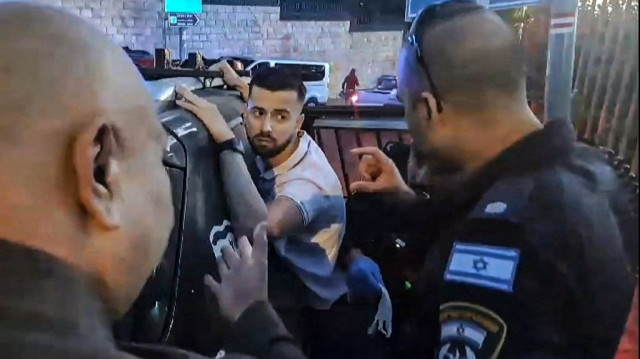 La police israélienne arrête un gendarme français au domaine d'Eleona (église du Pater Noster) à Jérusalem, le 7 novembre 2024.