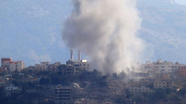 Attaque contre les villages de Kfarkela et Adaisse, situés dans le district de Nabatiye, au sud du Liban, le 9 novembre 2024.