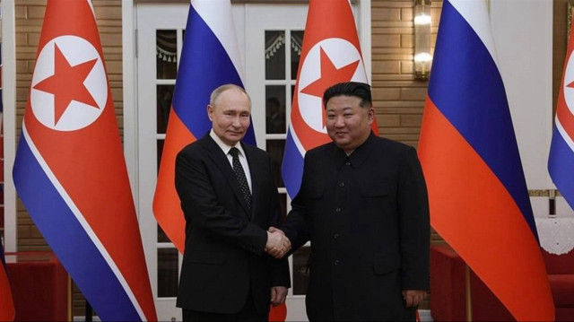 Rusya Devlet Başkanı Vladimir Putin ve Kuzey Kore lideri Kim Jong-un