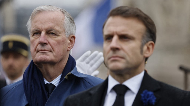 Le Premier ministre français Michel Barnier et le président Emmanuel Macron.