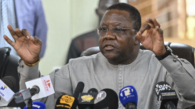 Le président du Conseil constitutionnel du Tchad, Jean-Bernard Padare, s'adresse aux journalistes au siège du Conseil constitutionnel à N'Djamena, le 9 mai 2024.