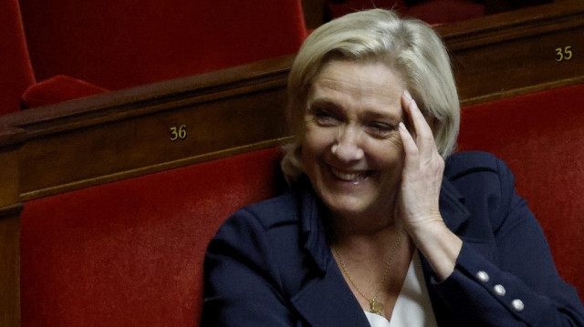 La Cheffe de file du Rassemblement National Marine Le Pen.