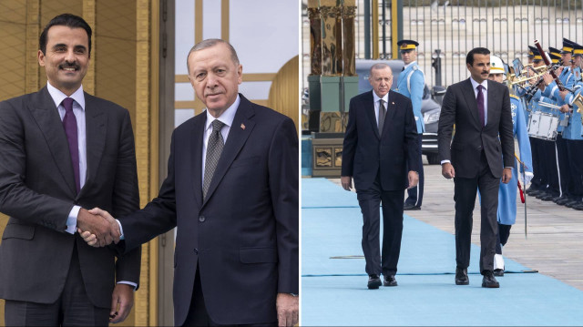 Cumhurbaşkanı Recep Tayyip Erdoğan, Katar Emiri Şeyh Temim Al Sani.