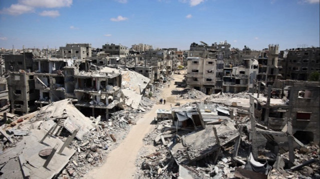 Une vue de la destruction par l'armée israélienne de Beit Lahia, dans le nord de la Bande de Gaza.