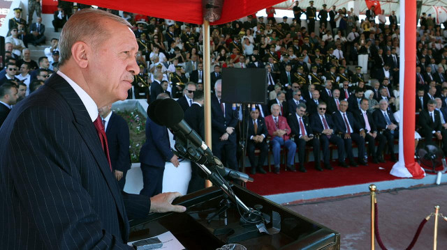 Cumhurbaşkanı Erdoğan, Kıbrıs Barış Harekatı'nın 50. yıl dönümü kutlamalarında. Lefkoşa/20.07.2024 (Arşiv)