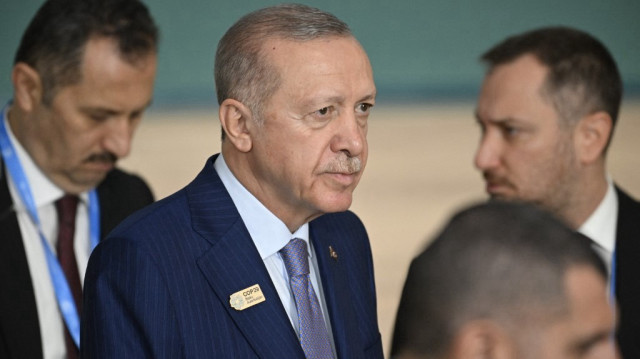 Le président turc Recep Tayyip Erdogan lors de la Conférence des Nations Unies sur le changement climatique (COP29), le 12 novembre 2024.