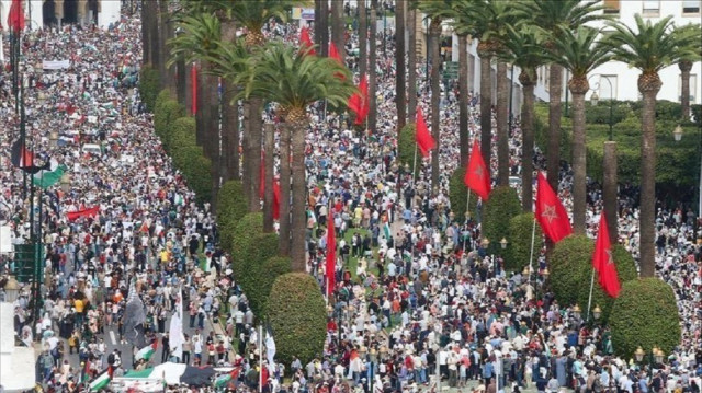 هيئة مغربية: 114 مظاهرة في 58 مدينة دعما لغزة ضد الإبادة الإسرائيلية