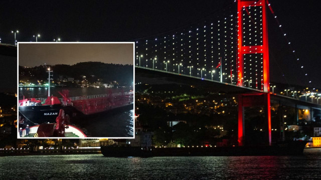 İstanbul Boğazı'nda dümen arızası yaşayan 114 metre uzunluğundaki tanker, Ahırkapı Demir Sahası'na emniyetle demirletildi.