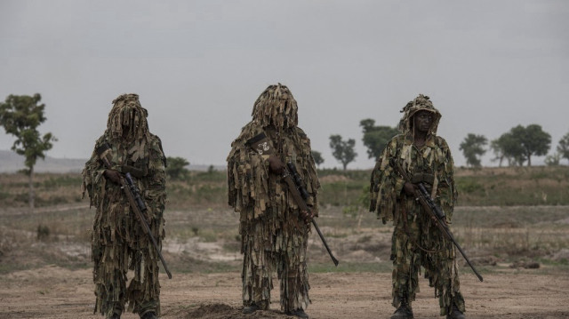 Des membres de l'unité de tireurs d'élite des forces armées nigérianes.