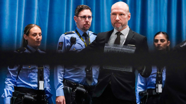 77 kişiyi katleden Norveç katili Breivik, mahkeme salonunda (Foto: AFP)